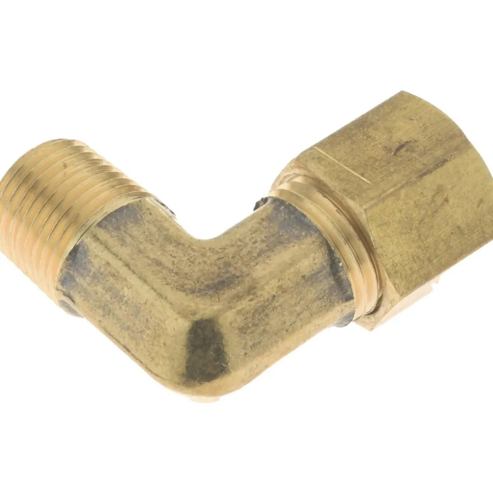Compression Tube Male Elbow: 7/16-24, 1/4" Tube OD, Compression x MNPT