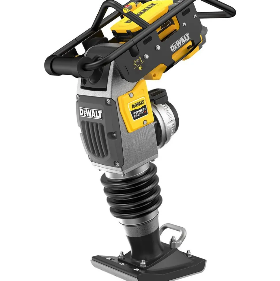 Concrete Tools: Includes: (1) DCPS660 60Kg Class Rammer, (2) DCBPS0554 554Wh Batteries, (1) DCBPSC0550 550W Charger; Material: Heavy-Duty Rubber, Steel (Frame); Tool Type: Rammer Kit