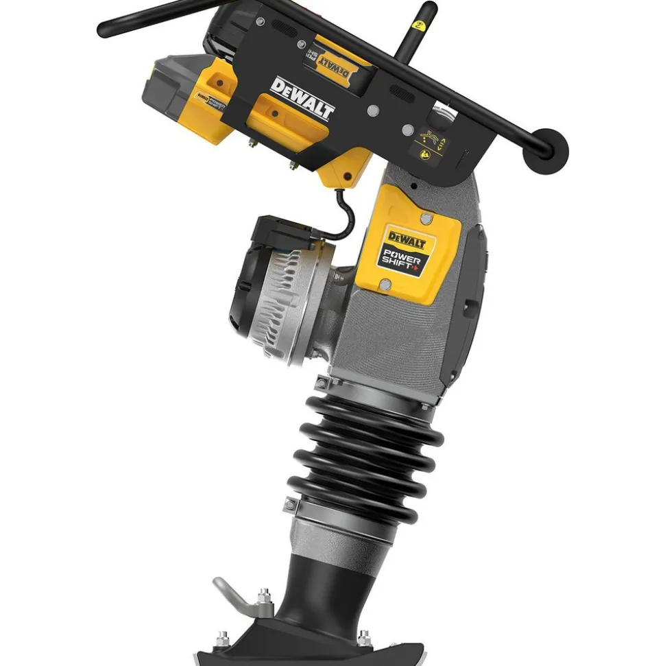 Concrete Tools: Includes: (1) DCPS660 60Kg Class Rammer, (2) DCBPS0554 554Wh Batteries, (1) DCBPSC0550 550W Charger; Material: Heavy-Duty Rubber, Steel (Frame); Tool Type: Rammer Kit