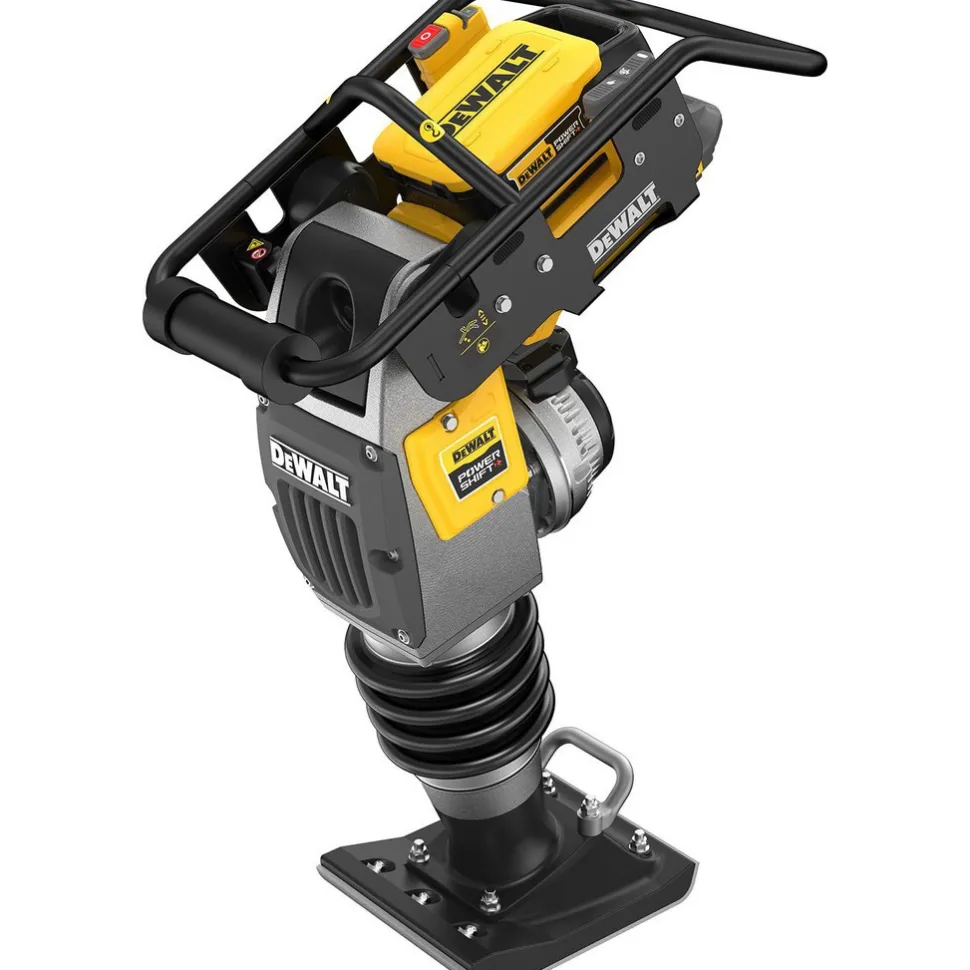 Concrete Tools: Includes: (1) DCPS660 60Kg Class Rammer, (2) DCBPS0554 554Wh Batteries, (1) DCBPSC0550 550W Charger; Material: Heavy-Duty Rubber, Steel (Frame); Tool Type: Rammer Kit