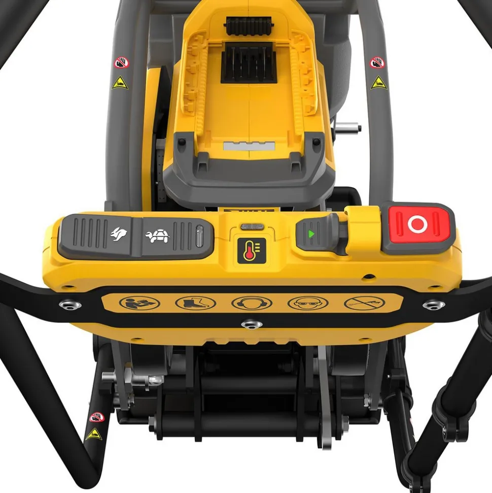 Concrete Tools: Includes: (1) DCPS7154 Forward Plate Compactor, (2) DCBPS0554 554Wh Batteries, (1) DCBPSC0550 550W Charger; Material: Heavy-Duty Rubber, Steel (Frame); Tool Type: Plate Compactor Wheel Kit