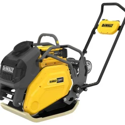 Concrete Tools: Includes: (1) DCPS7154 Forward Plate Compactor, (2) DCBPS0554 554Wh Batteries, (1) DCBPSC0550 550W Charger; Material: Heavy-Duty Rubber, Steel (Frame); Tool Type: Plate Compactor Wheel Kit