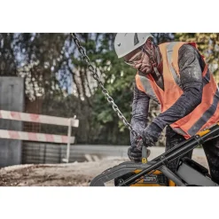 Concrete Tools: Includes: (1) DCPS7154 Forward Plate Compactor, (2) DCBPS0554 554Wh Batteries, (1) DCBPSC0550 550W Charger; Material: Heavy-Duty Rubber, Steel (Frame); Tool Type: Plate Compactor Wheel Kit