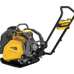Concrete Tools: Includes: (1) DCPS7154 Forward Plate Compactor, (2) DCBPS0554 554Wh Batteries, (1) DCBPSC0550 550W Charger; Material: Heavy-Duty Rubber, Steel (Frame); Tool Type: Plate Compactor Wheel Kit