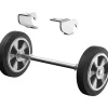 Concrete Tools: Includes: (1) Wheel and Axle Set, (2) Mounting Brackets, (4) Extended Bolts for Mounting Brackets; Material: Steel Alloy, Heavy-Duty Rubber; Tool Type: Rammer Kit