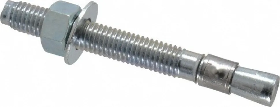 Concrete Wedge Expansion Anchor: 1/2" Dia, 4-1/2" OAL