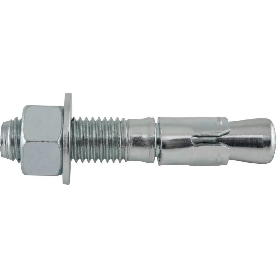 Concrete Wedge Expansion Anchor: 3/4" Dia, 4-1/4" OAL