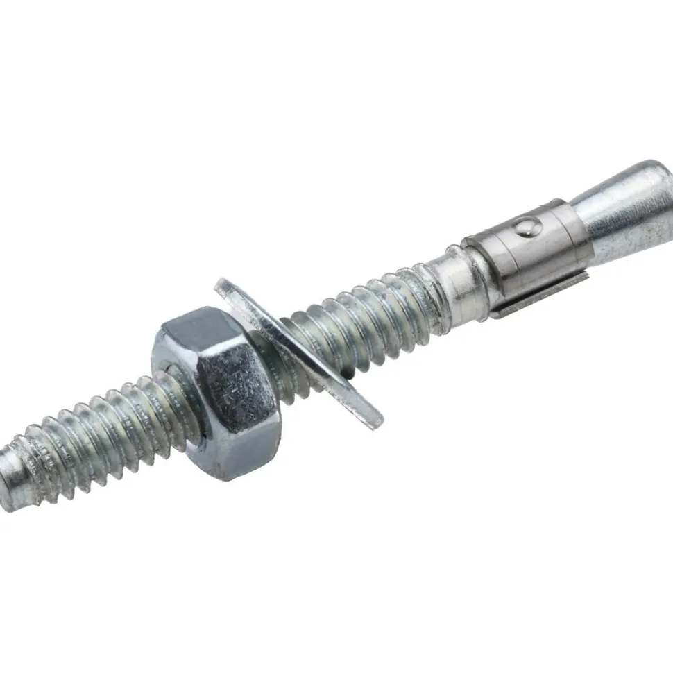 Concrete Wedge Expansion Anchor: 1/4" Dia, 2-1/4" OAL