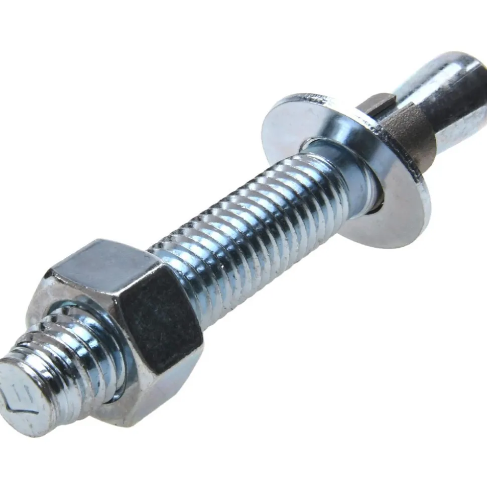 Concrete Wedge Expansion Anchor: 1/2" Dia, 3-3/4" OAL