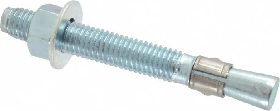 Concrete Wedge Expansion Anchor: 1/2" Dia, 4-1/4" OAL