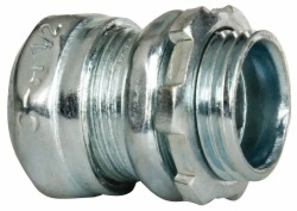 Conduit Connector: For EMT, Steel, 1/2" Trade Size