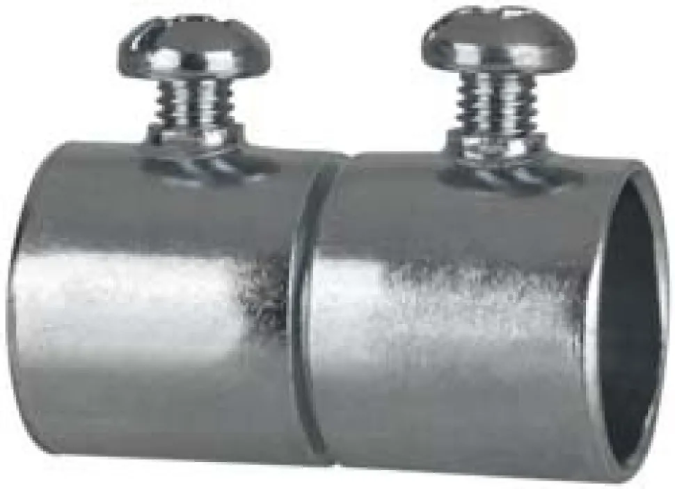 Conduit Coupling: For EMT, Steel, 1/2" Trade Size