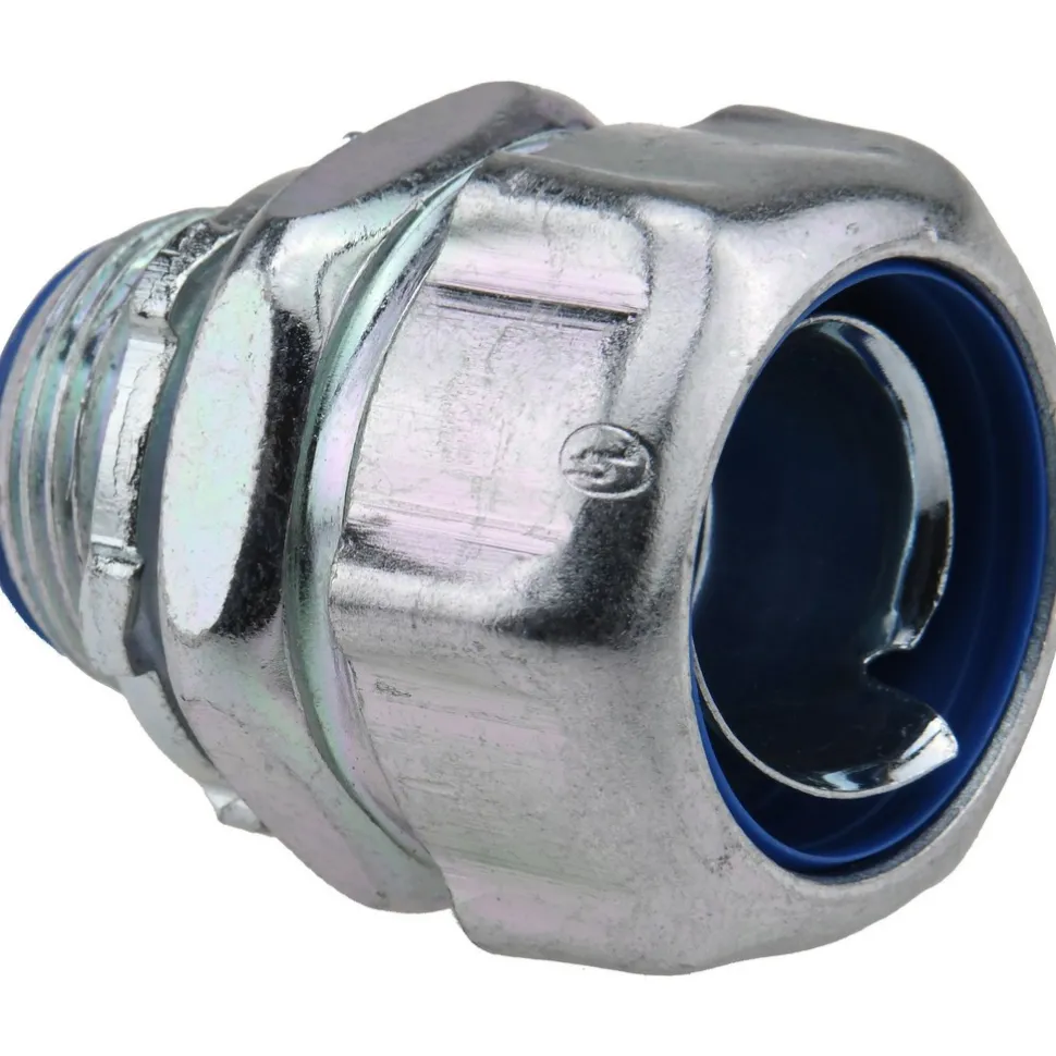 Conduit Connector: For Liquid-Tight, Steel, 3/4" Trade Size