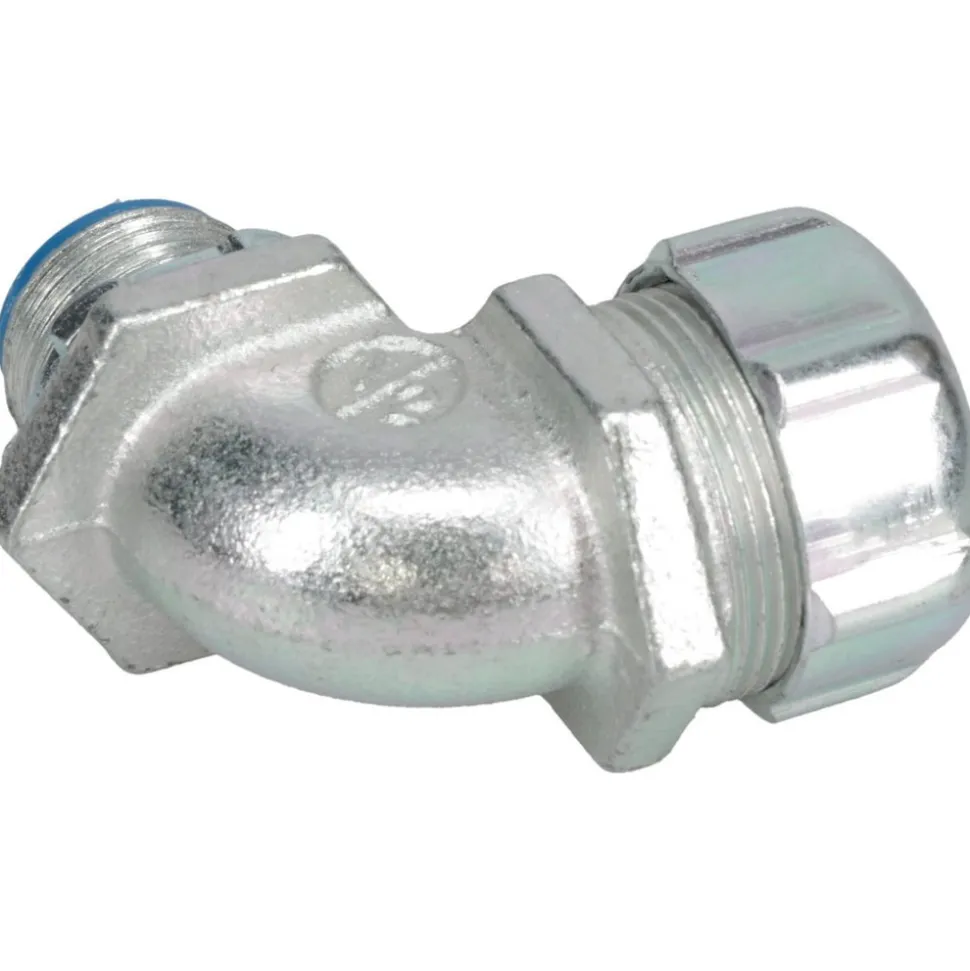 Conduit Connector: For Liquid-Tight, Malleable Iron, 1/2" Trade Size