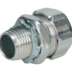 Conduit Connector: For Liquid-Tight, Steel, 1/2