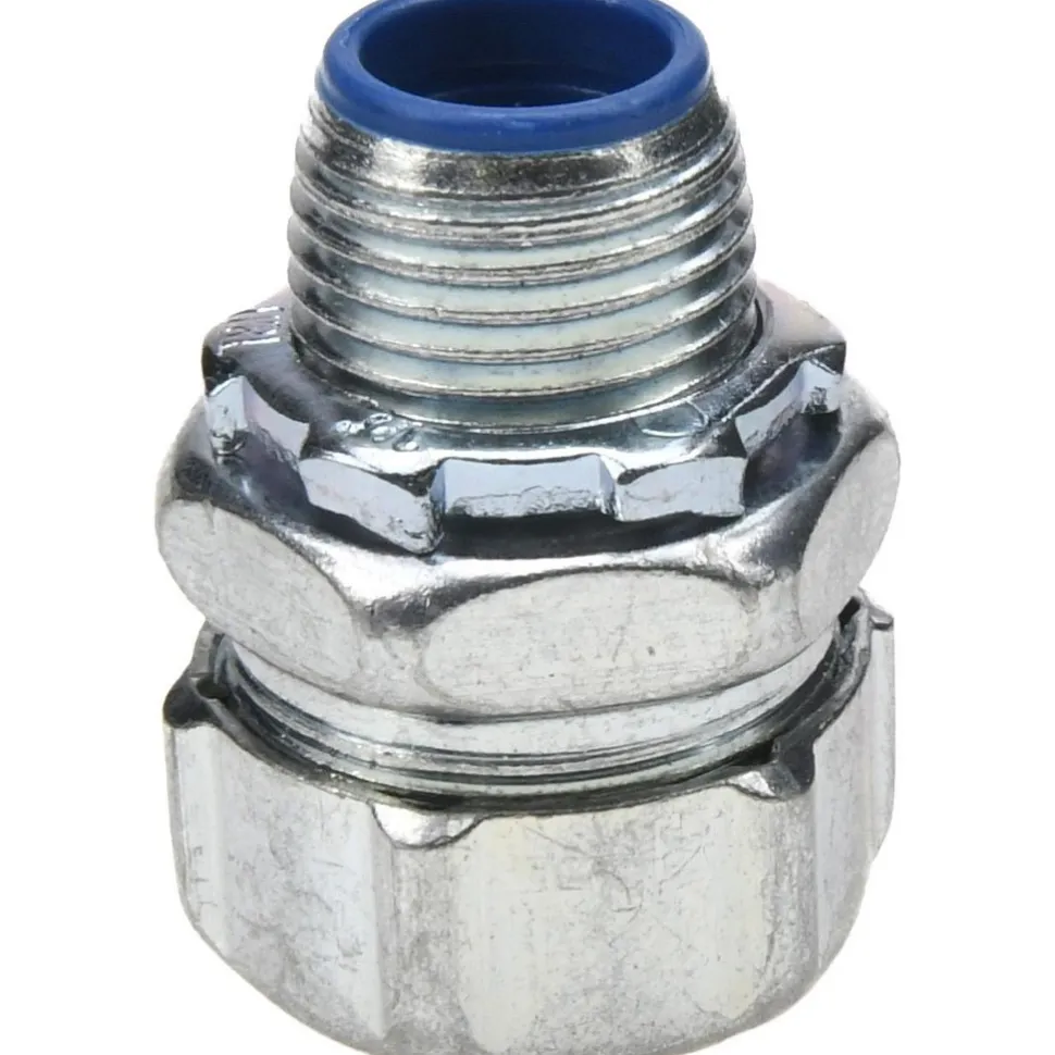Conduit Connector: For Liquid-Tight, Steel, 1/2" Trade Size