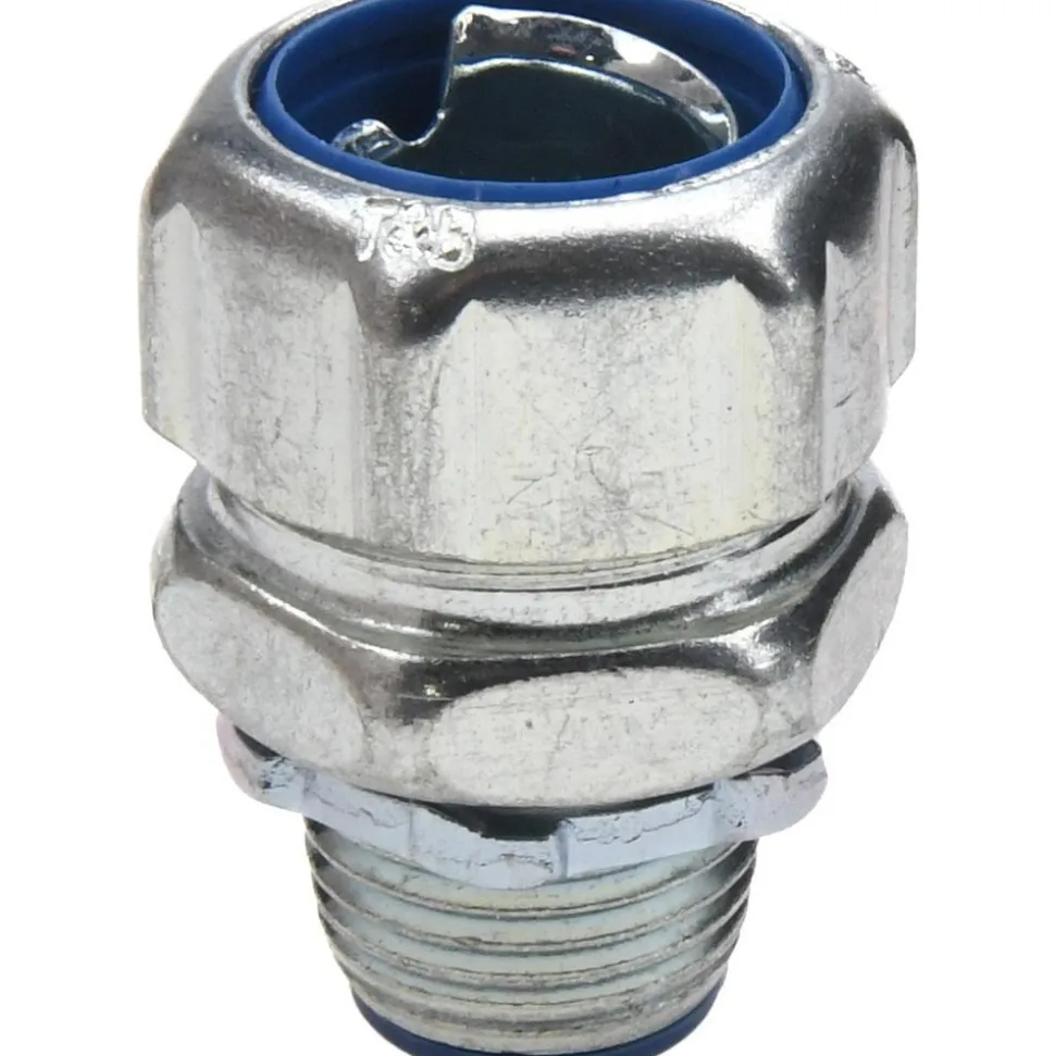 Conduit Connector: For Liquid-Tight, Steel, 1/2" Trade Size
