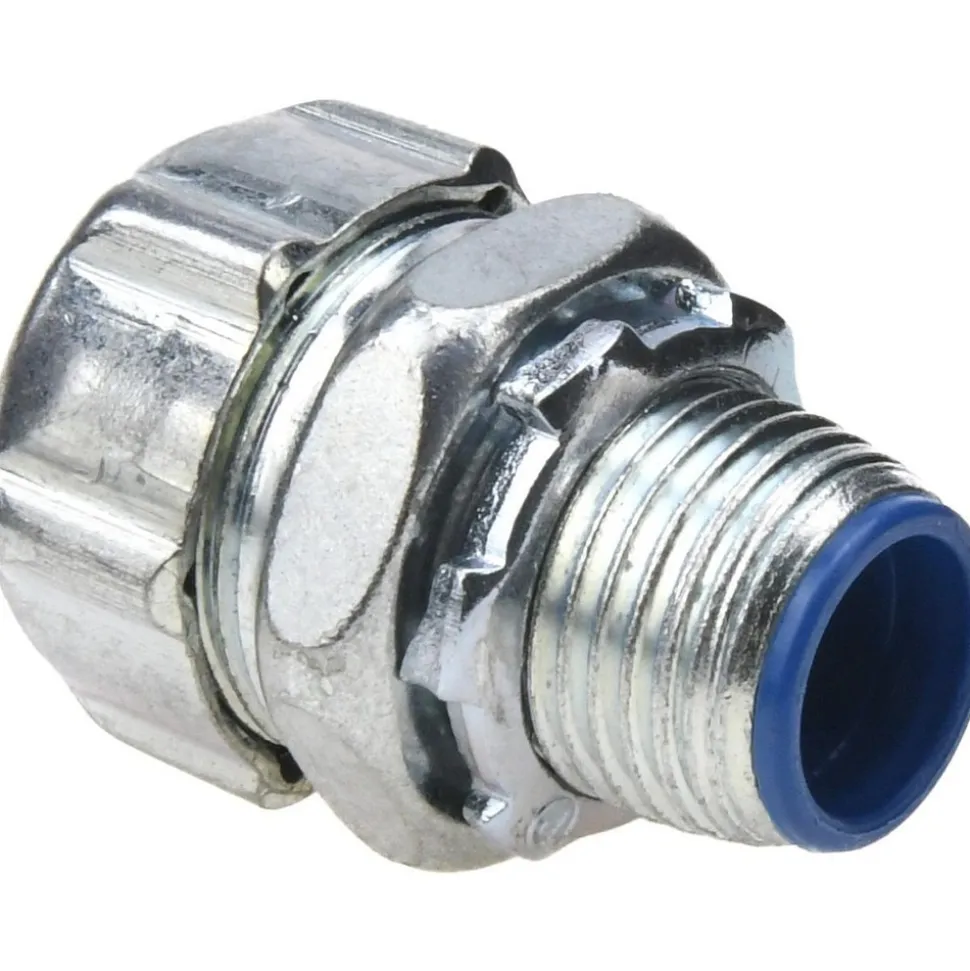 Conduit Connector: For Liquid-Tight, Steel, 1/2" Trade Size