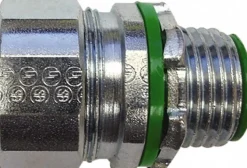 Conduit Connector: For Liquid-Tight, Zinc-Plated Steel, 1/2" Trade Size