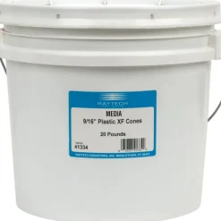 Cone Tumbling Media: Plastic Carrier, 9/16" Long, 9/16" High