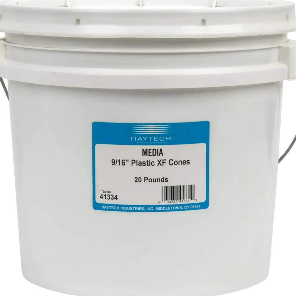 Cone Tumbling Media: Plastic Carrier, 9/16" Long, 9/16" High