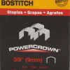 Construction Staple: 7/16" Wide, 3/8" Long, 18 Gauge