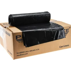 Contractor Trash Bags: 60.000 gal, 1.5 mil, Pack of 100