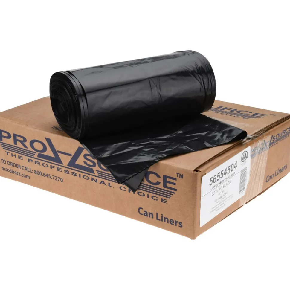 Contractor Trash Bags: 33.000 gal, 1.65 mil, Pack of 100
