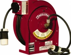 Cord & Cable Reel: 12 AWG, 45' Long, Outlet End