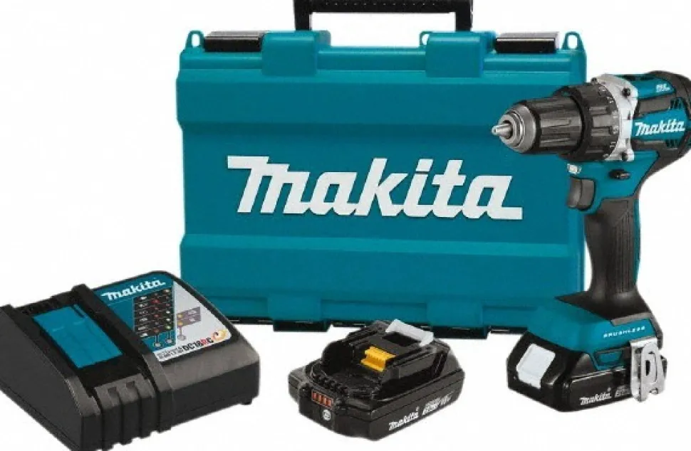 Cordless Drill: 18V, 1/2" Chuck, 0 to 2,000 RPM