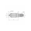 Corner Chamfer End Mill Head: 5/8" Dia, 1/8" LOC, 6 Flute