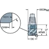 Corner Chamfer End Mill Head: 0.6299" Dia, 45 °, 6 Flute