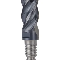 Corner Radius & Corner Chamfer End Mill Heads; Mill Dia (Inch): 1/2; Mill Dia (Decimal Inch): 0.5000; Length of Cut (Inch): 3/4; Connection Type: Duo-Lock 12; Overall Length (Decimal Inch): 1.7165; Centercutting: Yes; Corner Radius (Decimal Inch): 0.0300; Minimum Helix Angle: 36