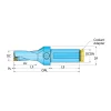 Corner Radius & Corner Chamfer End Mill Heads: Mill Diameter (mm): 12.00; Chamfer Width (mm): 6.00