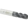 Corner Radius End Mill: 1/2" Dia, 1" LOC, 0.0600" Corner Radius, 4 Flute, Solid Carbide