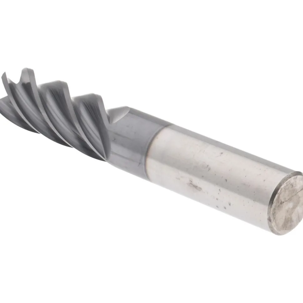 Corner Radius End Mill: 1/2" Dia, 1-1/4" LOC, 0.0300" Corner Radius, 5 Flute, Solid Carbide