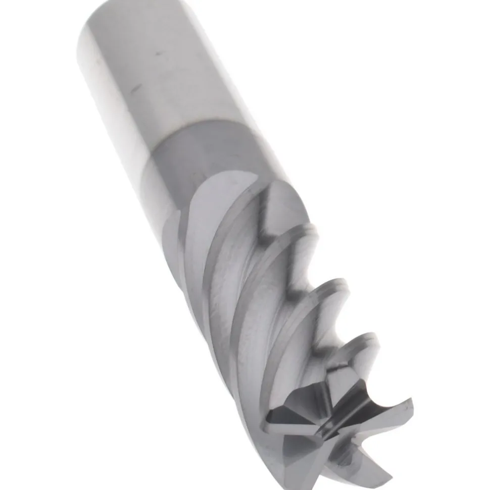 Corner Radius End Mill: 1/2" Dia, 1-1/4" LOC, 0.0300" Corner Radius, 5 Flute, Solid Carbide