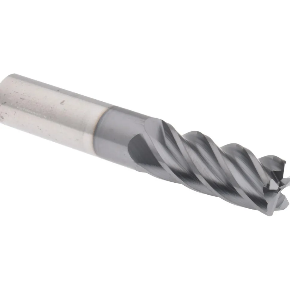 Corner Radius End Mill: 1/2" Dia, 1-1/4" LOC, 0.0300" Corner Radius, 5 Flute, Solid Carbide