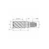 Corner Radius End Mill Head: 5/8" Dia, 4 Flutes