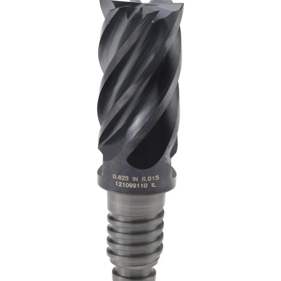 Corner Radius End Mill Head: 5/8" Dia, 6 Flutes