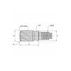Corner Radius End Mill Head: 3/8" Dia, 6 Flutes