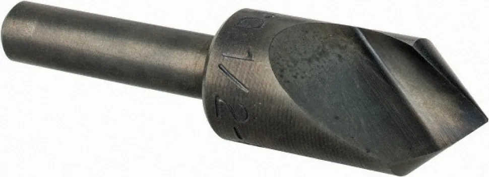 Countersink: 1/2" Head Dia, 82.00 deg Included Angle, 1 Flute, High-Speed Steel, Right Hand Cut