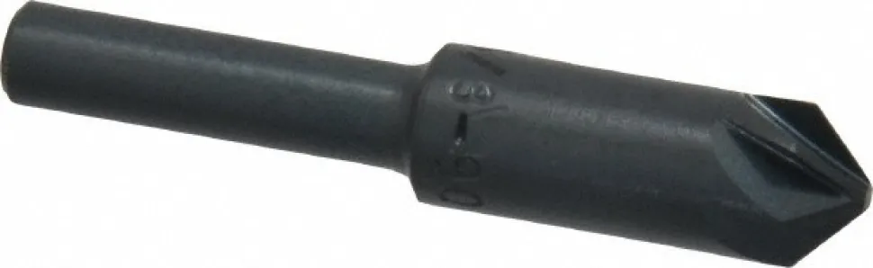 Countersink: 3/8" Head Dia, 90.00 deg Included Angle, 6 Flute, High-Speed Steel, Right Hand Cut