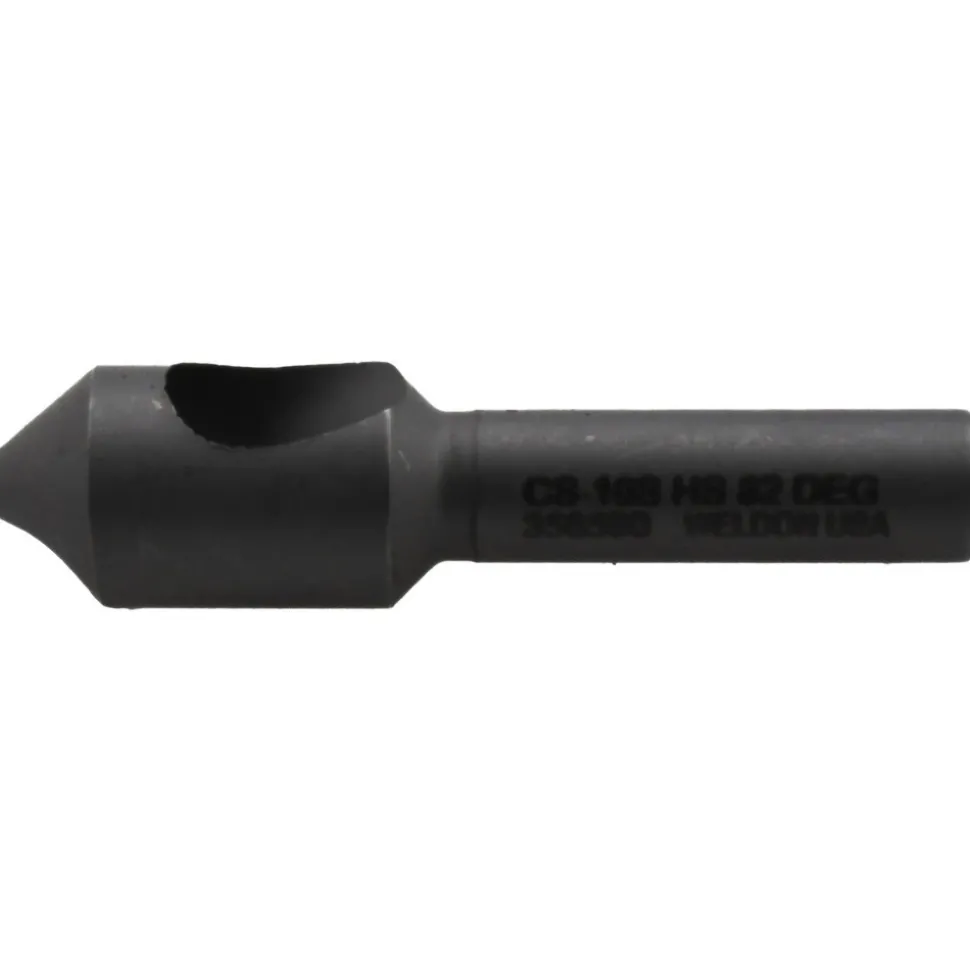 Countersink: 25/64" Head Dia, 82.00 deg Included Angle, 0 Flute, High-Speed Steel, Right Hand Cut