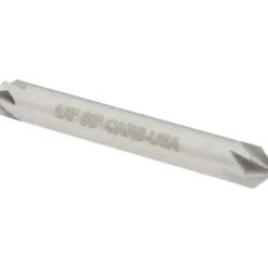 Countersink: 1/4" Head Dia, 90.00 deg Included Angle, 6 Flute, Solid Carbide, Right Hand Cut
