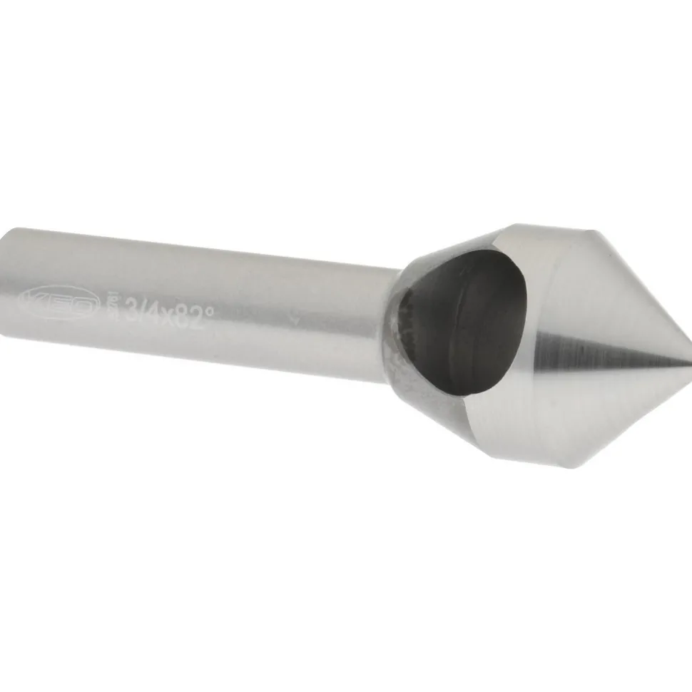 Countersink: 3/4" Head Dia, 82.00 deg Included Angle, 0 Flute, Cobalt Steel, Right Hand Cut