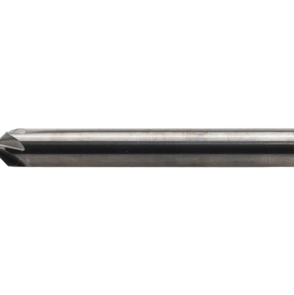 Countersink: 1/4" Head Dia, 90.00 deg Included Angle, 6 Flute, Solid Carbide, Right Hand Cut