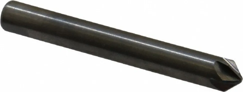 Countersink: 1/4" Head Dia, 90.00 deg Included Angle, 6 Flute, Solid Carbide, Right Hand Cut
