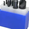 Countersink Set: 7 Pc, 3/16 to 1" Head Dia, 1 Flute, 82 deg Included Angle