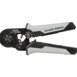 Crimpers: Handle Style: Dual Material; Type: Ratcheting Crimper; Crimper Type: Ferrule; Maximum Wire Gauge: 22